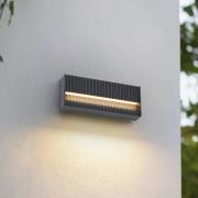Lucande LED-ulkoseinävalaisin Tavion, 25 cm, antrasiitti, IP65
