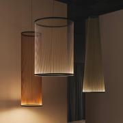 Vibia LED-riippuvalaisin ARRAY, vihreä, 193 x 55 cm, kartio 927 himmen...