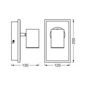 OSRAM LED-seinäkohdevalaisin MARS CLICK-SELECT, 1 spotti, musta