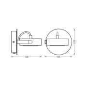 OSRAM LED-seinäkohdevalaisin VENUS, musta, 1-lamppuinen Metalli 3 000 ...