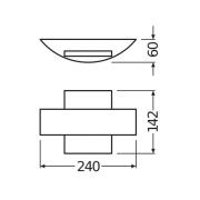 OSRAM LED-ulkoseinälamppu ENDURA STYLE SHIELD tummanharmaa IP44