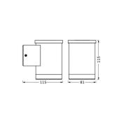 OSRAM LED-ulkoseinävalaisin ENDURA STYLE OXFORD, grafiitti