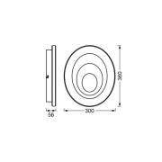 OSRAM LED-kattovalaisin ORBIS SPIRAL OVAL, Ø 36 cm valkoinen 27 W