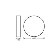 OSRAM kattovalaisin ORBIS PARIS, valkoinen, Ø 48 cm, tekstiili, E27