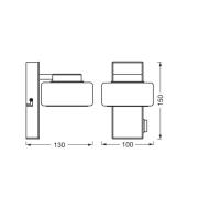 OSRAM LED-seinävalaisin ORBIS FLAME, musta, metalli, IP44 CCT