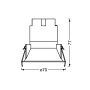 OSRAM upotettava LED-kohdevalaisin TWIST, valkoinen/hopea, 840, Ø 7 cm...