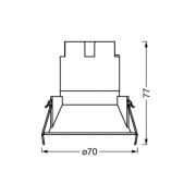 OSRAM upotettava LED-kohdevalaisin TWIST, valkoinen/valkoinen, 840, Ø ...