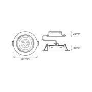 OSRAM upotettava LED-kohdevalaisin, 3 kpl:n sarja, valkoinen, Ø 9 cm, ...