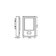 OSRAM LED-ulkoseinälamppu ENDURA STYLE ENTRANCE grafiitti