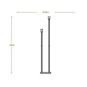 OSRAM DECOR STICK lattiavalaisin, tummanharmaa, korkeus 146 cm, 2 x E2...
