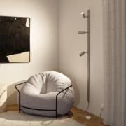 Paulmann URail syöttökaapeli/kytkin, mattakromi, 2,4 m