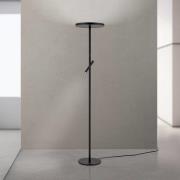 LED-lattiavalaisin Teide, musta, metalli, lukulamppu, himmennin