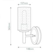 Seinävalaisin Collier, musta, teräs, lasi, E27