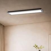 Lucande LED-kattovalaisin Leicy, musta, 124 cm, RGB, CCT