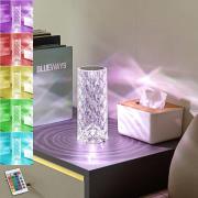 Lindby LED-akkukäyttöinen pöytävalaisin Louane, 21,5 cm, USB, RGBW