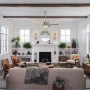 Colerne 52 LED kattotuuletin, nikkeli/valkoinen pähkinäpuu