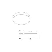 BRUMBERG LED-kattovalaisin Celtis Midi, 3 000 K, chintz, valkoinen