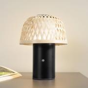 Lindby LED-akkukäyttöinen pöytävalaisin Nifelia, bambu, CCT, himmennet...