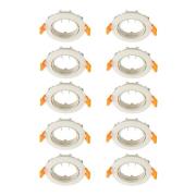 Prios upotettava kattovalaisin Fibur, beige, sinkki, Ø 8,2 cm, 10 kpl