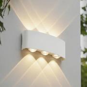 Lindby LED-ulkoseinävalaisin Ithan, 3-lamppuinen, valkoinen, 17 cm