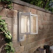 Lucande ulkoseinälamppu Ferda, anturi, lampunpidin alhaalla, harmaa