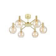 Kattovalaisin Ambra, messinki/amber, lasi, Ø 75 cm