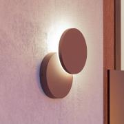 LED-ulkoseinälamppu Pedersano, ruosteenvärinen, Ø 14 cm metalli