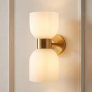 Memory seinävalaisin, lasi, pronssi/valkoinen, 2-valo, 2 valoa