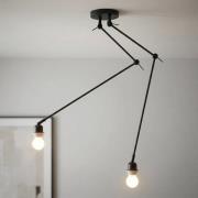 Rod-kattovalaisin, 2-lamppuinen, musta