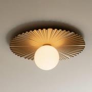 Nuura seinälamppu Liila Muuse, Ø 42 cm, IP44, kulta/opaalinen