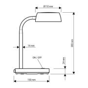 LED-pöytävalaisin MAULabby, punainen, muovi, korkeus 30 cm