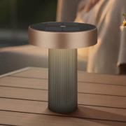 LED-akku-aurinkopöytälamppu Poga, antrasiitti/pronssi, IP44