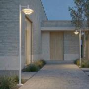 Lucande LED-ulkovalaisin Montaro, valkoinen, 220 cm, IP54