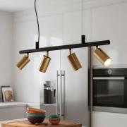 Ideal Lux riippuvalaisin Dynamite messinki/musta metalli 4-valo.
