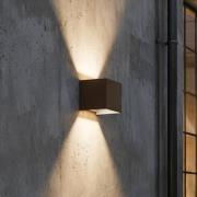 Ideal Lux LED-ulkoseinävalaisin Atom, ruskea, 10 cm, metallia