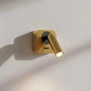 Ideal Lux LED-seinäkohdevalaisin Bean, messinkivärinen, leveys 7 cm