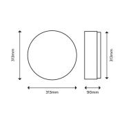 Philips Doris LED-kattovalaisin 2700K musta Ø35cm Ø35cm