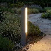 Lucande LED-pollarivalaisin Teerk, korkeus 50 cm, antrasiitti, IP65