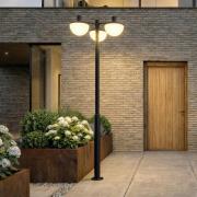 Lucande LED-ulkovalaisin Toras, musta, 3-lamppuinen, CCT-himmennettävä