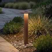 Lucande LED-pylväsvalaisin Haloa, ruskea/ruoste, korkeus 50 cm, IP54