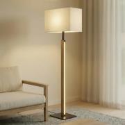 Quitani LED-lattiavalo Lisene, tammi/musta/luonnonväri, 162 cm, himmen...