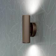 Seinälamppu Portillo, pronssi, korkeus 20 cm, 2-lamppuinen metalli, GU...