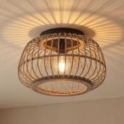 Lindby kattovalaisin Bominio, Ø 40 cm, rottinkia, puuta, E27