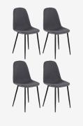 Loft24Ruokailutuoli 4 Pack MillerHarmaaTuolit- Homeroom