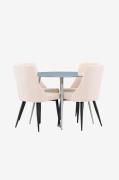 Venture HomePlaza-ruokapöytä ja Leone-ruokapöytätuoliBeigeRuokailuryhm...