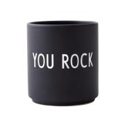 Design Letters Design Letters suosikkikuppi 25 cl You rock-black