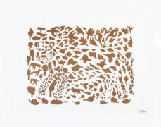 Iittala Oiva Toikka Cheetah juliste ruskea 50x70 cm