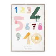 Paper Collective Spaghetti Numbers -juliste 50 x 70 cm