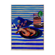 Paper Collective Shrimp & Stripes -juliste 50 x 70 cm