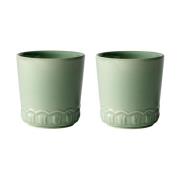 PotteryJo Tulipa kuppi 20 cl 2-pakkaus Verona green